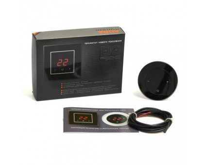 AURA RONDA WiFi 9005 BLACK CLASSIC - wi-fi терморегулятор с сенсорным экраном